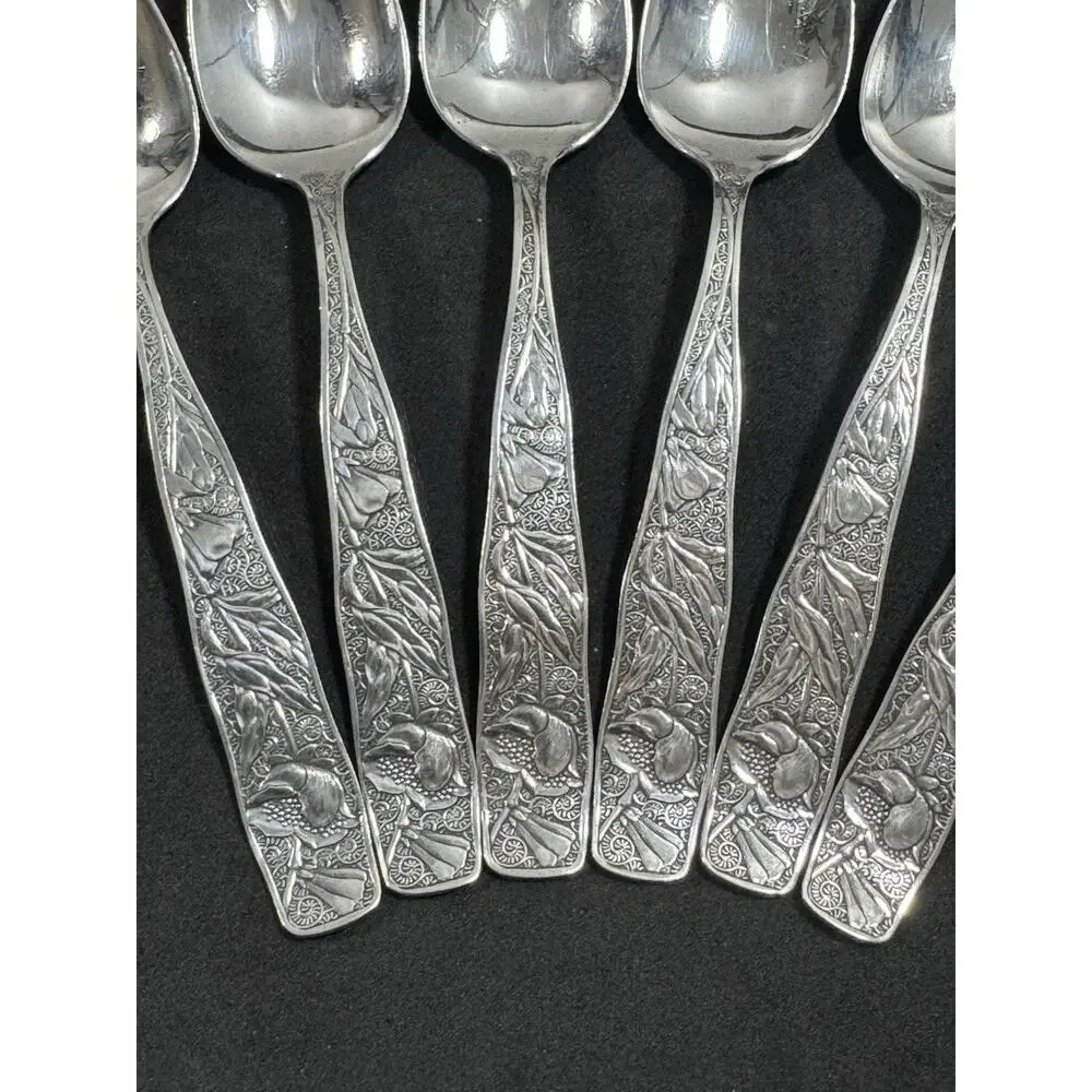 Orchids by Towle Sterling Silver 6 Teaspoons 5.5” 109.4 Grams